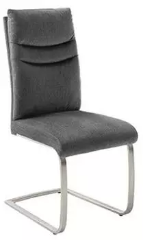 MCA Furniture Gibara Schwingstuhl mit Griff, anthrazit, Edelstahlgestell (2er Set)