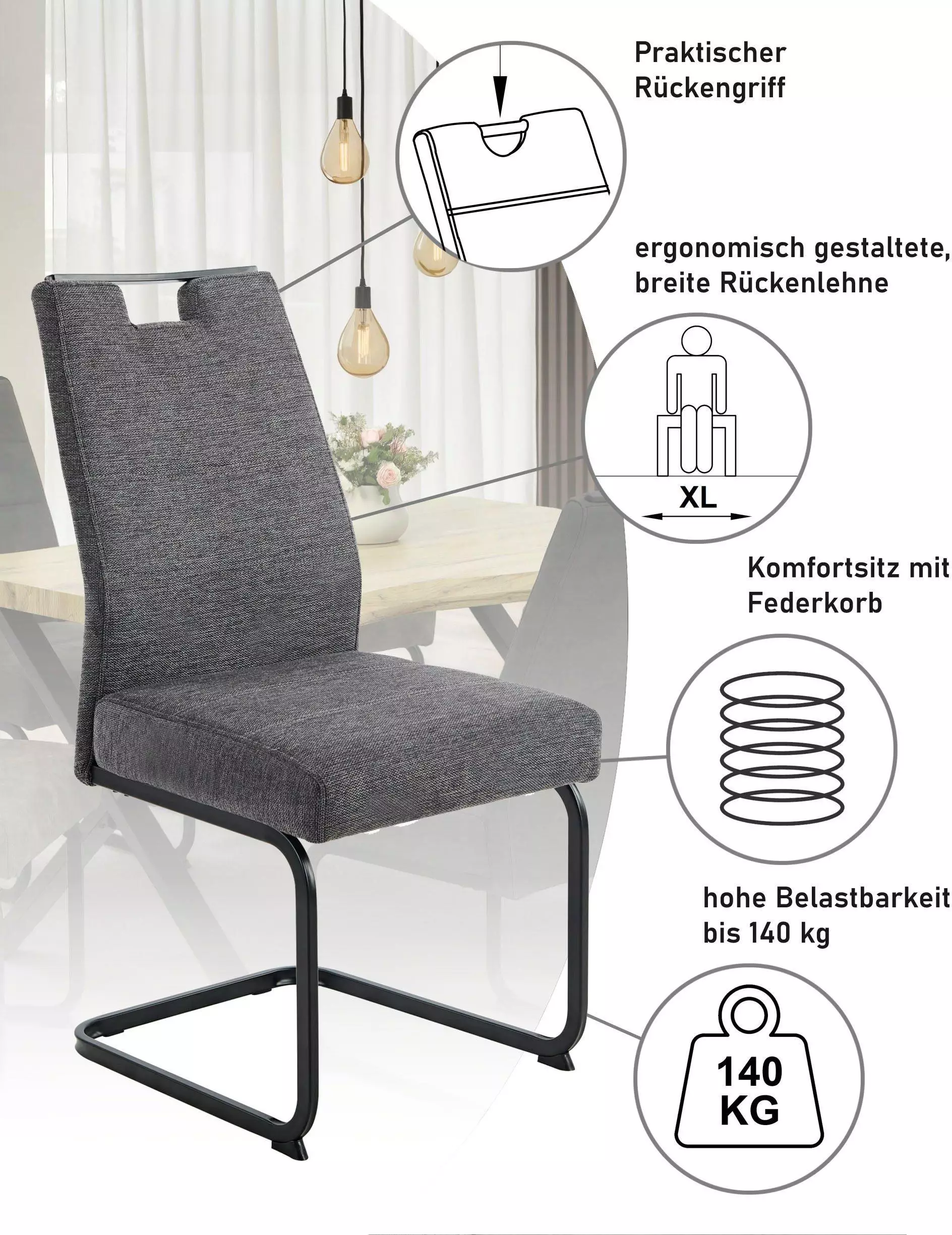 Hela Kerstin grau Esszimmerstuhl ab 63,36€