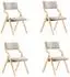 SoBuy FST40 Klappstuhl 4er-Set, gepolstert, ergonomisch (FST40-HGX4)