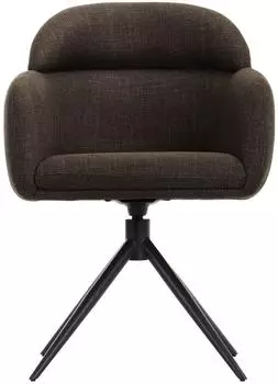 Massivmoebel24 Malik Polsterstuhl dunkelbraun, Webstoff (51-151-489-0018)