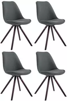 CLP Toulouse Esszimmerstuhl, Stoff, dunkelgrau (4er-Set)