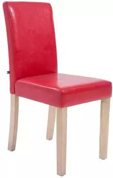 CLP Ina Esszimmerstuhl Kunstleder, hohe R&uuml;ckenlehne, rot