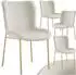 TecTake Tessa Polsterstuhl Samtoptik beige/gold, 4er-Set (54x62x90cm)