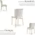 TecTake Tessa Polsterstuhl Samtoptik beige/gold, 4er-Set (54x62x90cm)