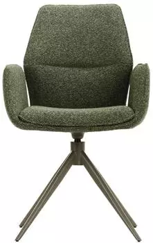 Massivmoebel24 Polsterst&uuml;hle 01 Boucl&eacute; gr&uuml;n meliert (51-151-489-0021)