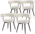 ML-Design Esszimmerstühle 4er-Set, Teddy-Stoff, beige, drehbar 360° (490018972)