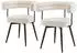 ML-Design Esszimmerstühle 360° drehbar, Teddy-Stoff, beige, 2er-Set (490018326)