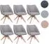 MCW Esszimmerstuhl Q52 drehbar, Kunstleder, hellgrau, 6er-Set (MCW-Q52)