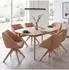 MCW Esszimmerstuhl Q52 drehbar, Holz/Kunstleder, hellbraun, 6er-Set (MCW-Q52)