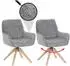 MCW Esszimmerstuhl Q37 drehbar, Chenille-Stoff, grau (2er-Set)