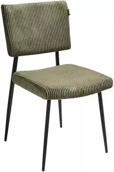 Beliani Sturgis Esszimmerst&uuml;hle 2er-Set, Cord, oliv gr&uuml;n