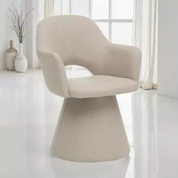 Idimex Baoma Polsterstuhl mit Armlehnen, beige
