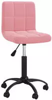 vidaXL Esszimmerstuhl Drehbar Rosa Samt