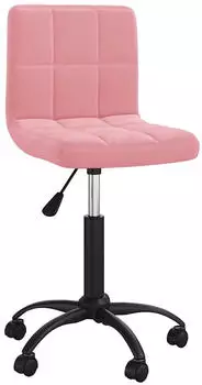 vidaXL Drehbarer Esszimmerstuhl Samt rosa (3087601)