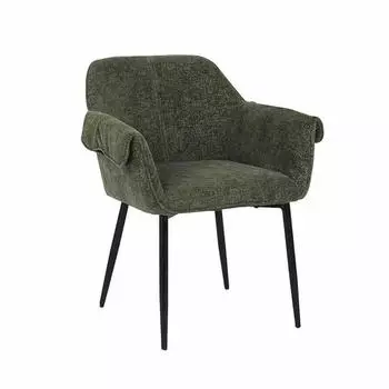 Home Deluxe CHENO Esszimmerstuhl Chenille, gr&uuml;n (2er Set)