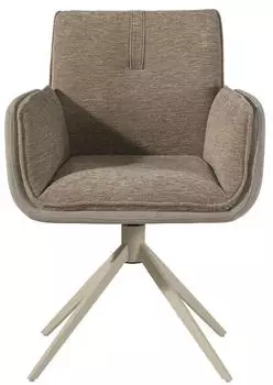 Massivmoebel24 TONI #02 Polsterstuhl Chenille beige/braun (51-151-489-0028)