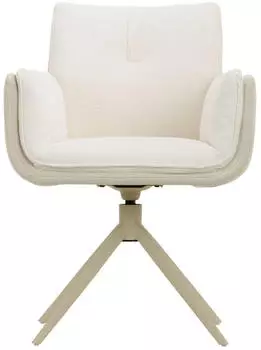 Massivmoebel24 TONI #01 Polsterstuhl Chenille/Velours, beige (51-151-489-0027)