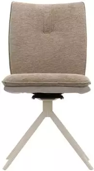 Massivmoebel24 XENIA #02 Polsterstuhl Chenille beige / Velours braun (51-151-489-0026)