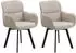 byLIVING Rico Esszimmerstuhl 360° drehbar, Webstoff taupe, Gestell schwarz