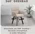 byLIVING Rico Esszimmerstuhl 360° drehbar, Webstoff taupe, Gestell schwarz