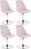 CLP Maverick Esszimmerstuhl Samt, drehbar, pink, 4er-Set