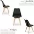 TecTake Frederikke Esszimmerstuhl 4er-Set, Scandi-Design, schwarz