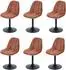 MCW MCW-A60 Esszimmerstuhl 6er-Set, Chenille-Textil, terrakotta (800000862088)