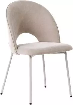 Beliani COVELO Esszimmerst&uuml;hle 2er-Set, Chenille, beige (COVELO)