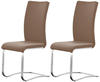 MCA furniture Freischwinger »Arco«, (Set), 2 St., Leder, Stuhl mit Echtlederbezug,