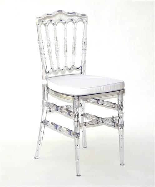 dazikemo Acrylglas-Stuhl mit Sitzkissen 89x40cm