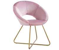 Home Deluxe - Samtstuhl Selesa Farbe: Rosa Samtstuhl Esszimmerstuhl K&uuml;chenstuhl