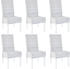 vidaXL Dining Chairs Kubu Rattan and Mango Wood - 6pcs, Grey