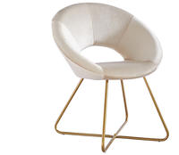 Home Deluxe - Samtstuhl Selesa Farbe: Beige Samtstuhl Esszimmerstuhl...