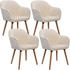 Woltu GmbH Woltu Wohnzimmerstuhl 4er natur/creme (BH95cm-4-MA)