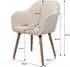 Woltu GmbH Woltu Wohnzimmerstuhl 4er natur/creme (BH95cm-4-MA)