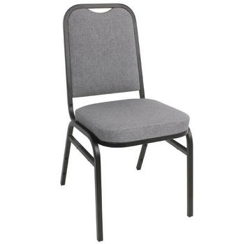 Bolero Bankettstuhl mit Rückenlehne grau 4 Stück (DA602)