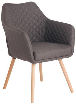 CLP Esszimmerstuhl Gent Stoff natura dunkelgrau (311628)