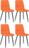 CLP 4er Set Esszimmerstuhl Tilde Stoff orange (318345)