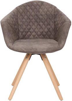 Kayoom Stuhl Chadwick 110 2er-Set grau / Brau (SGTNF)