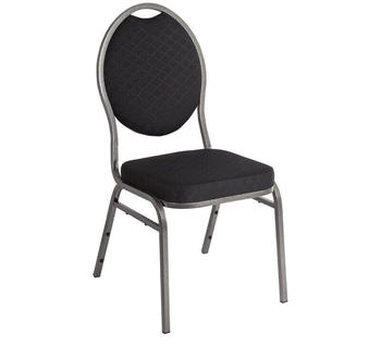 Bolero Bankettstühle mit ovaler Lehne schwarz (CE142)