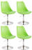CLP 4er Set Esszimmerstühle Maverick Kunststoff grün, Gestell chrom (320171)
