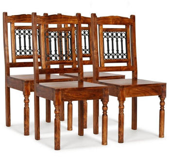 vidaXL Esszimmerst&uuml;hle 4 Stk. Massivholz mit Palisander-Finish (275271XL)