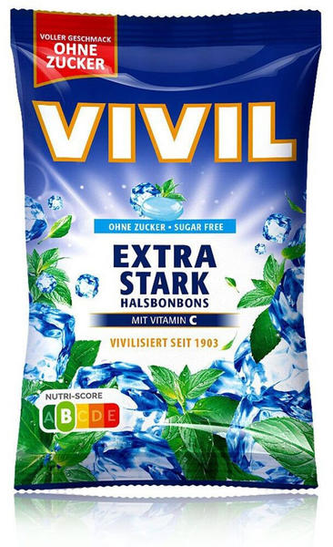 Vivil Halsbonbons Extra Stark ohne Zucker (120g)