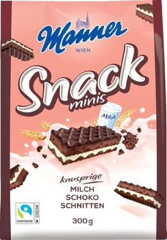 Manner Snack Minis Milch Schoko Schnitten 300g