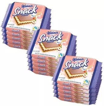 Manner Snack Minis Milch-Haselnuss Schnitten 5x25g