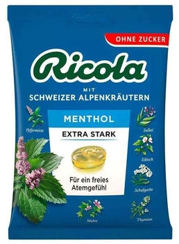 Ricola Ohne Zucker Menthol extra stark Bonbons 75 g