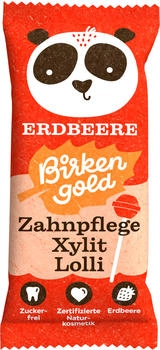 Birkengold Zahnpflege Xylit Lolli Erdbeere