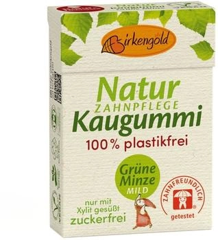 Birkengold Natur Zahnpflege Kaugummi Grüne Minze 28g