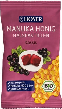 Hans Hoyer Bio Manuka Honig Halspastillen Cassis 30 g