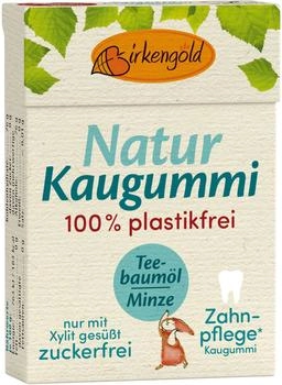 Birkengold Natur Kaugummi Teebaumöl-Minze 28g